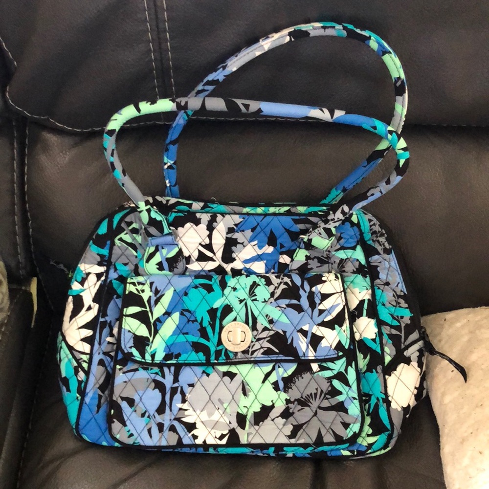 Turnlock satchel by vera in camofloral